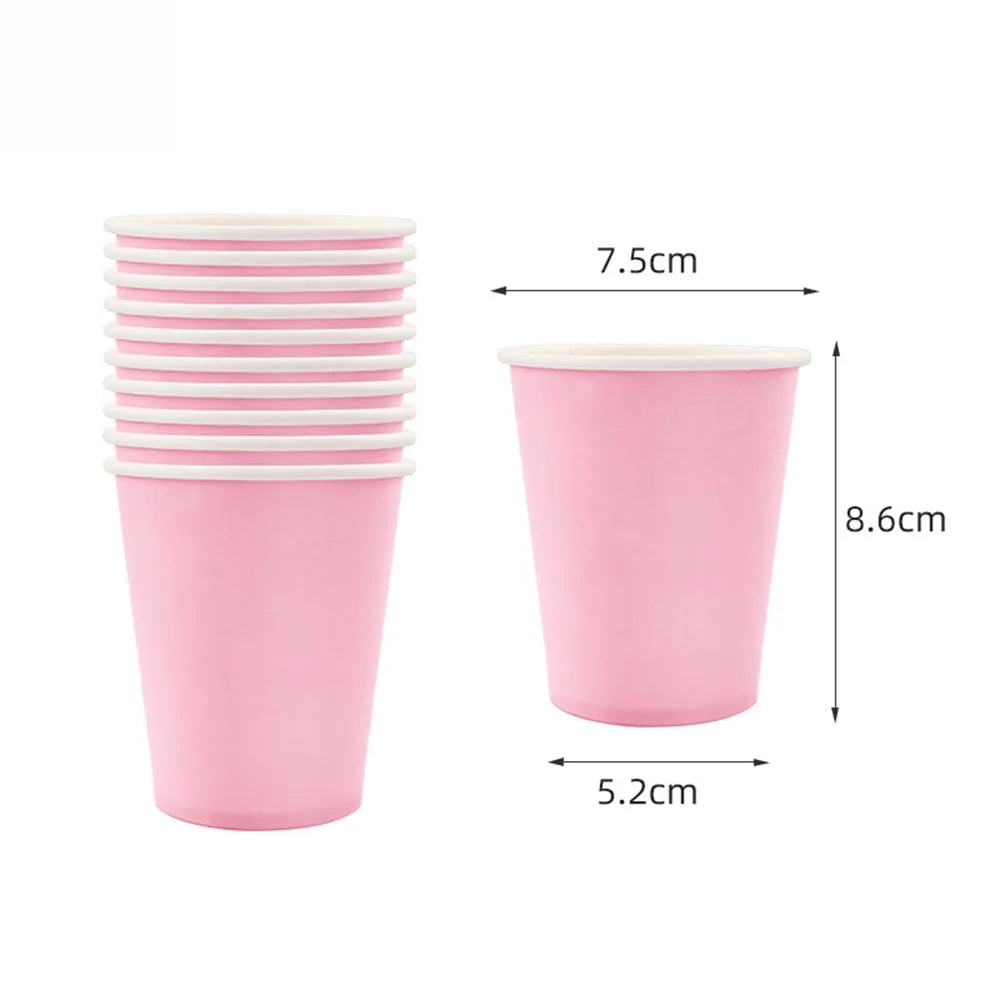 10-200 bicchieri di carta usa e getta in tinta unita, tazze da caffè, bicchieri per bevande, per compleanni, matrimoni, picnic, viaggi, feste, articoli per la tavola