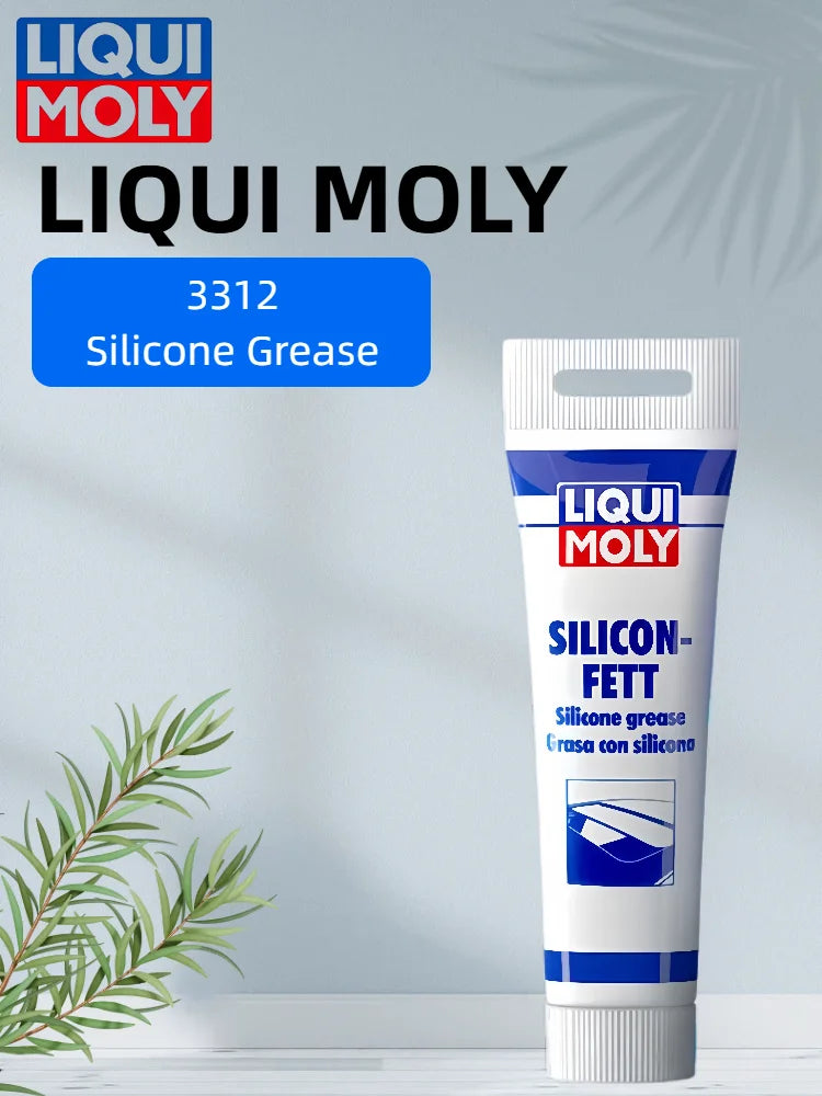 Liqui Moly 3312 Grasso Siliconico 100g, Lubrificante Dielettrico Trasparente per Guide Tettuccio Apribile, Binari Sedili, Cerniere Porte, Guarnizioni in Gomma