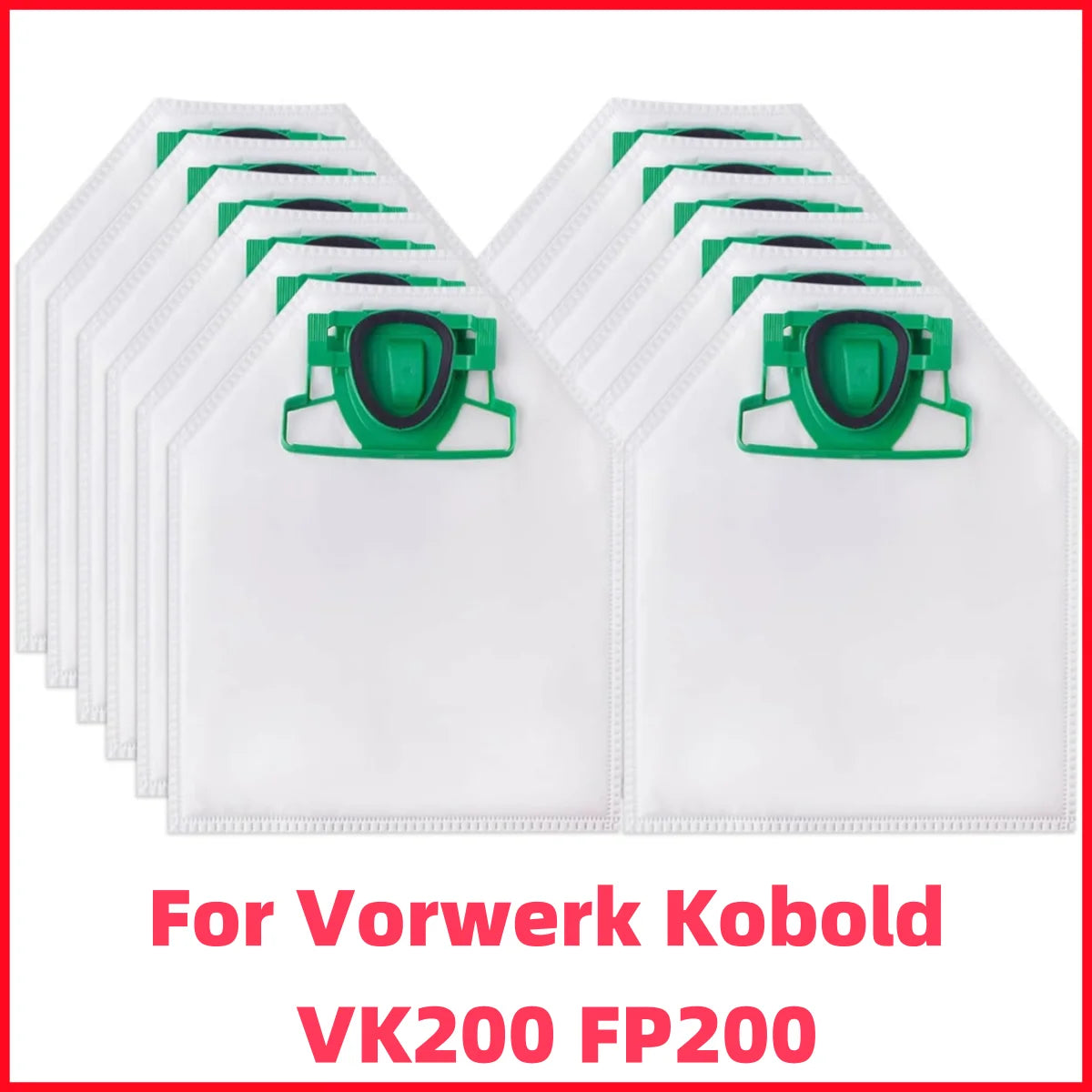 Per Vorwerk Kobold VK200 FP200 Sostituzione del sacchetto per la polvere, Filtri per sacchetti in tessuto per la pulizia della polvere Accessori di ricambio per aspirapolvere