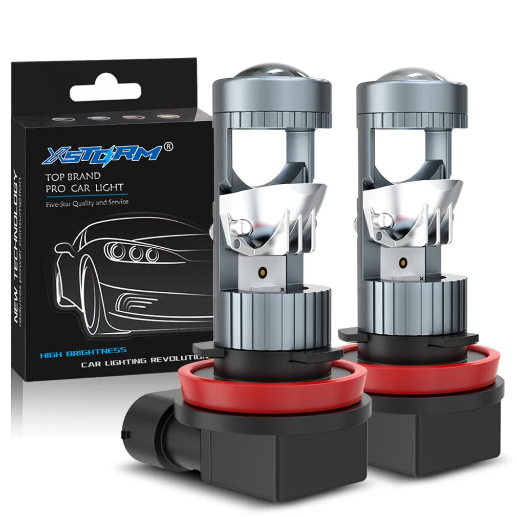 Fari a LED XSTORM H7 con Lente Proiettore 80W 30000LM Lampadine Auto 9005 9006 H11 LED Canbus Lampade per Auto e Moto Plug & Play