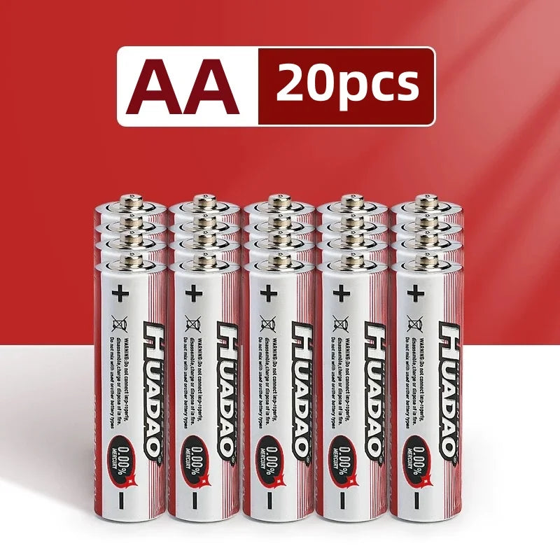 20 batterie AA usa e getta ad alta capacità, 1,5V, per fotocamera, calcolatrice, sveglia, mouse, telecomando