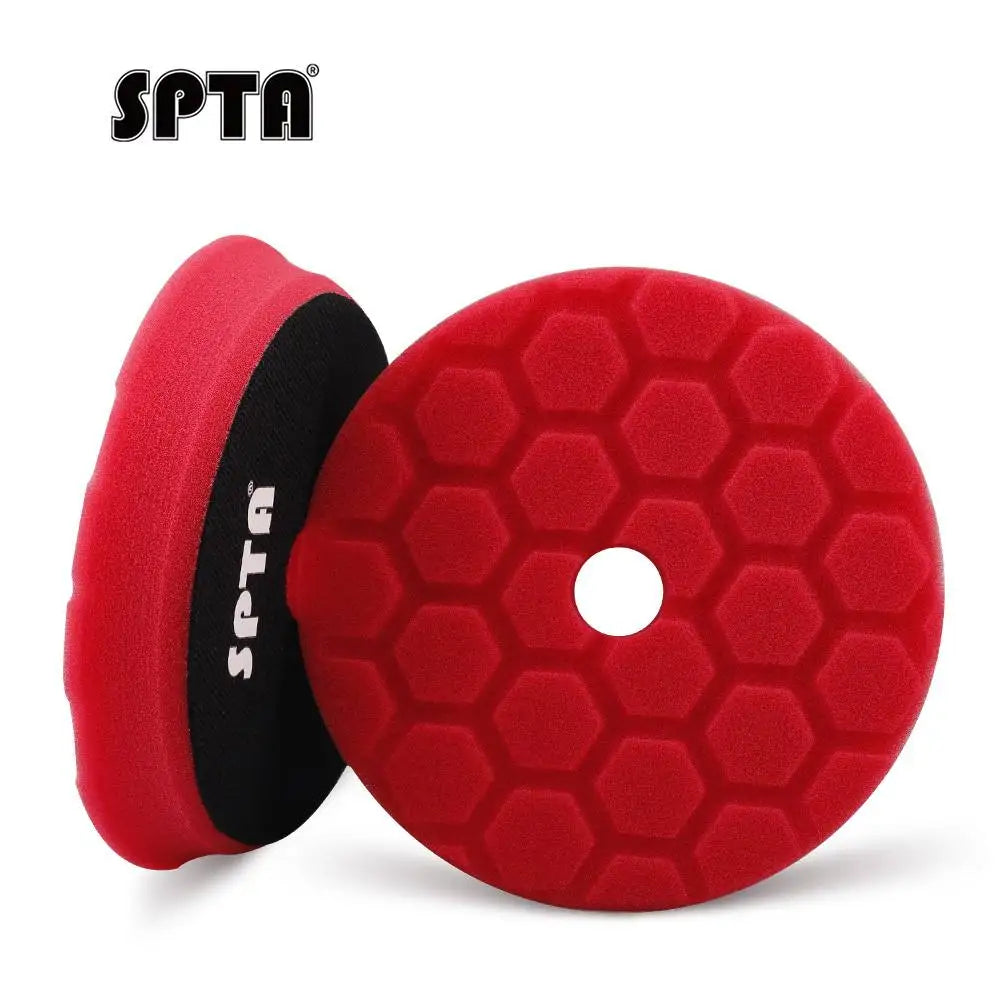 SPTA 1PC 3"(80mm)/5"(125mm)/6"(150mm) Smussato Hex-Logic Auto Spugna Lucidatura Tampone di Schiuma Per DA/RO/GA Buffer Lucidatore