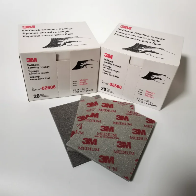 Spugna Abrasiva a Taglio Rapido 3M 02600 02601 02602 02604 02606 per Levigatura Vernice Auto 4,5 X 5,5 Pollici