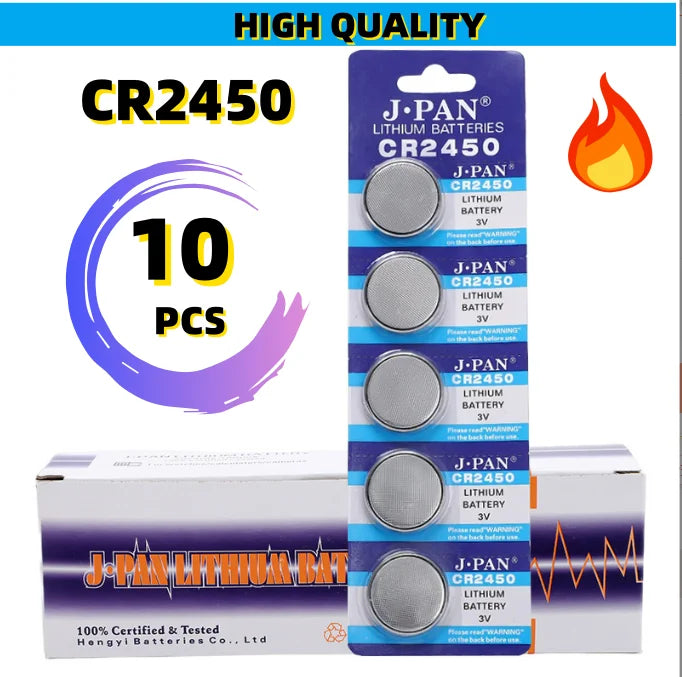 2-60pcs CR2450 batteria 3V batteria a bottone al litio 550mAh CR2450 5029LC LM2450 DL2450 CR2450N BR2450 batteria a bottone cellulare per giocattoli per orologi
