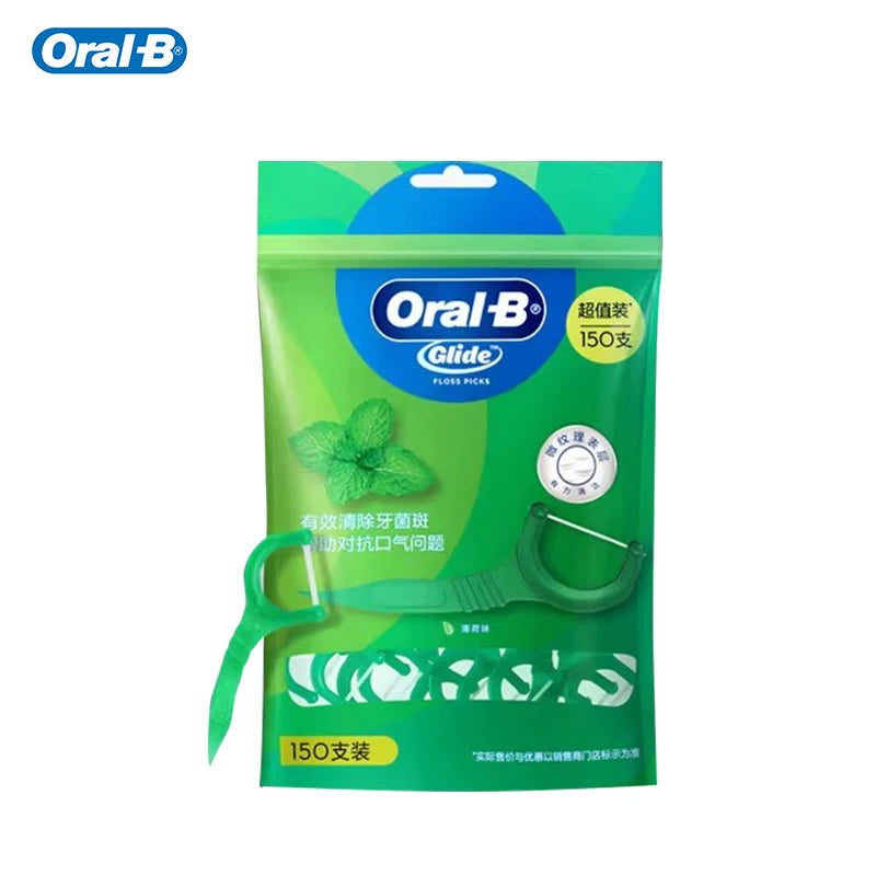 Filo Interdentale a Forma di C Oral-B al Gusto di Menta, Bastoncini Piatti Cerati, Pulitori Interdentali Sottili e Resistenti