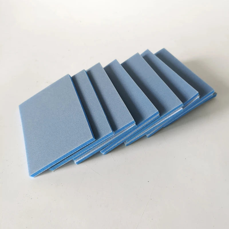 Carta vetrata in spugna blu 75x100mm Smerigliatrice a secco Floccaggio Kit per molatura e lucidatura superfici di vernice per auto Grana 400-3000