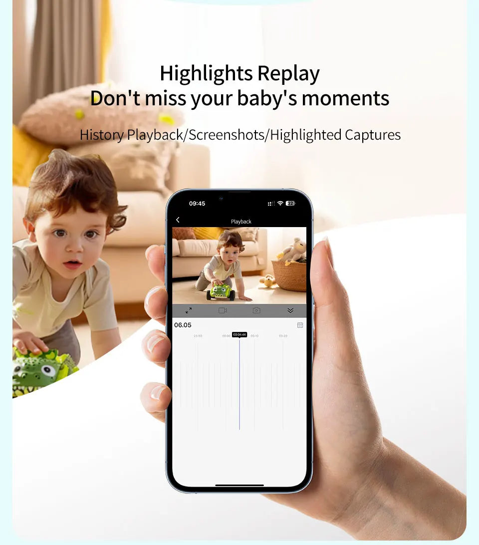 Danmini 2.4G 5 pollici Baby Monitor Tuya App Telecomando 1080P Videocamera Video Citofono bidirezionale Rilevazione movimento Monitor wireless