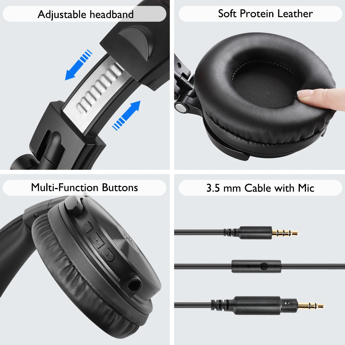 Oneodio Upgrade Pro C Cuffie wireless Bluetooth 5.2 Over Ear Type C Sport Auricolare Bluetooth con microfono Audio ad alta risoluzione 110 ore