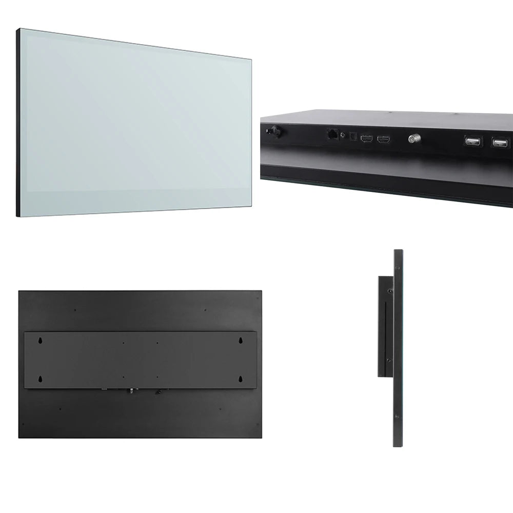 Souria Specchio Intelligente da 32 Pollici con Televisore Impermeabile per Bagno d'Hotel, Design di Lusso, Android, Sintonizzatore TV ATSC DVT-T, T2, C DTV