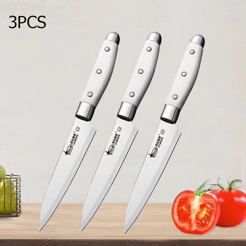 WXCOO Coltello da Sbucciatura da 5 Pollici, Utensile da Cucina per Frutta e Verdura, Coltello Multiuso in Acciaio Inossidabile per Frutta e Cucina