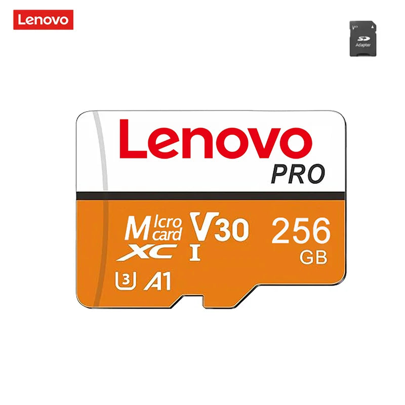Scheda di memoria Micro SDXC Lenovo ad alta velocità, disponibile nelle versioni da 512 GB, 256 GB, 1024 GB e 128 GB, standard UHS-I V30 U3, per la registrazione di video in 4K e per fotocamere di droni.