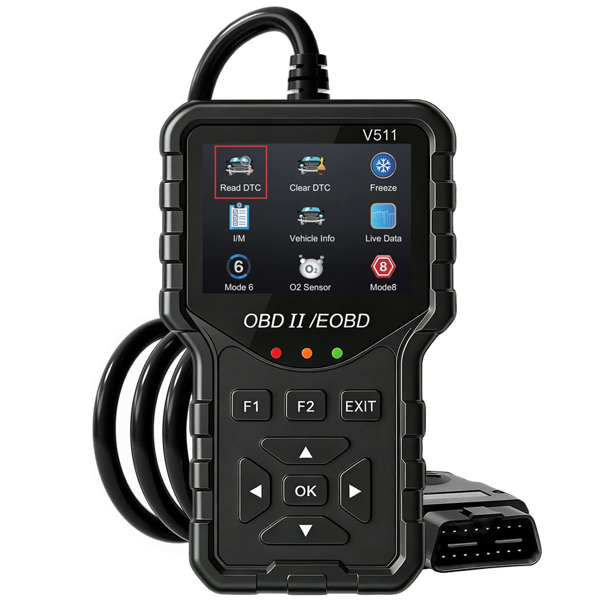 Strumento Diagnostico OBD2 V511, Dotato di Tester per Batteria, Lettore di Codici di Errore del Motore, Dati in Tempo Reale, Funzione di Consultazione DTC e Snapshot