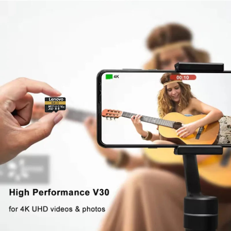 Scheda di memoria Lenovo ad alta velocità, 256 GB, 512 GB, classe 10, UHS-I, MicroSDXC, 1 TB, 128 GB, per droni DJI e fotocamere GoPro Hero, ideale per riprese in 4K.