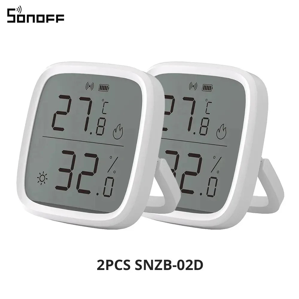 SONOFF SNZB 02D Zigbee Sensore di Umidità di Temperatura SNZB-02D con Schermo LCD per EWeLink SONOFF ZigBee Bridge Alexa Alice