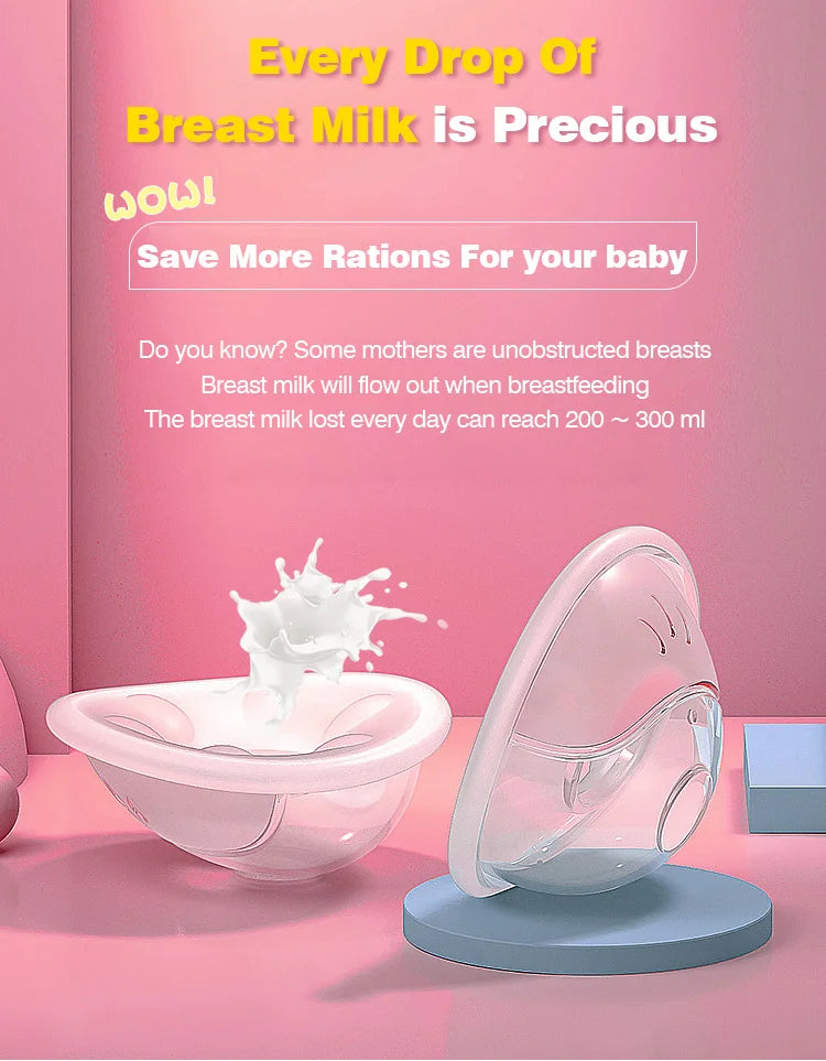 MAMIJOY MSB03 2 pezzi Salvaschermo indossabile per l'allattamento al seno Collettore manuale del latte materno Tazza di raccolta del latte con guscio del seno in silicone