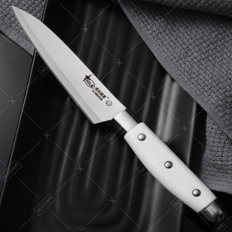 WXCOO Coltello da Sbucciatura da 5 Pollici, Utensile da Cucina per Frutta e Verdura, Coltello Multiuso in Acciaio Inossidabile per Frutta e Cucina