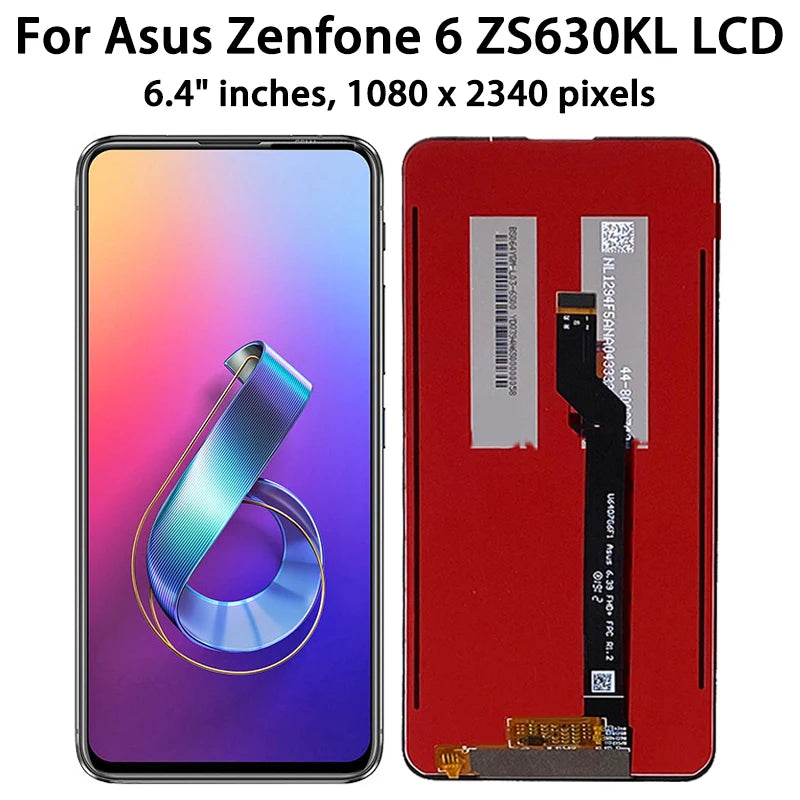 6.4 ''NUOVO Per Asus Zenfone 6 ZS630KL Display LCD Touch Screen Digitizer Assemblea del Sensore Per ASUS_I01WD Zenfone 6z Cornice LCD