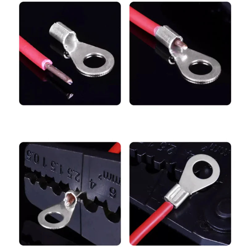 Terminale a crimpare in scatola, connettore elettrico, a forma di U/O, terminazione di giunzione 2,8/4,8/6,3 mm, connettore cavo, pinze di terminazione cavo