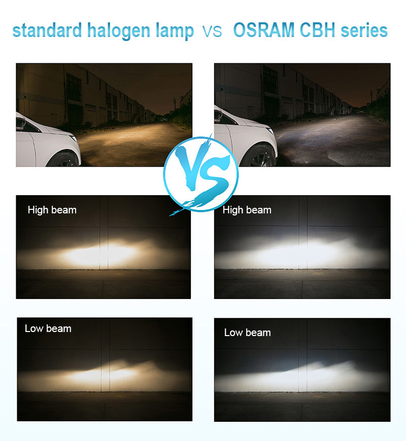 OSRAM H7 H4 H1 H11 HB3 9005 HB4 9006 Lampadina Alogena per Fari Auto, Luce Abbagliante/Anabbagliante 5300K 12V 55W, Bianco Hyper Cool Blue (2 Pezzi)