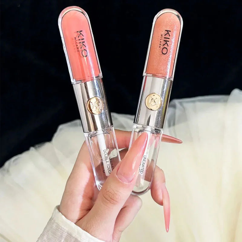 KIKO Unlimited Blush 6g, blush in polvere opaca monocromatica, con una tenuta fino a 12 ore, ricco di colore. Lucidalabbra 3D Hydra 6ml, idratante.