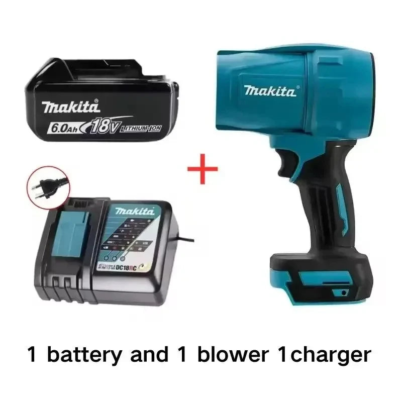 Soffiatore ad alta potenza Makita M306, 1080 W, con elevata capacità di asciugatura, ideale per lavare auto e rimuovere l'acqua dalle superfici.