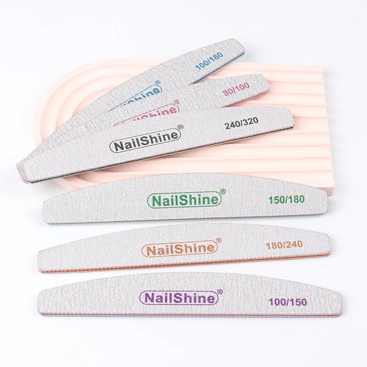 50 pz Lima per unghie in acrilico Forte carta vetrata Blocco tampone per unghie per manicure Lime a ongle 80/100/150/180/240/320 Lime per barche lavabili