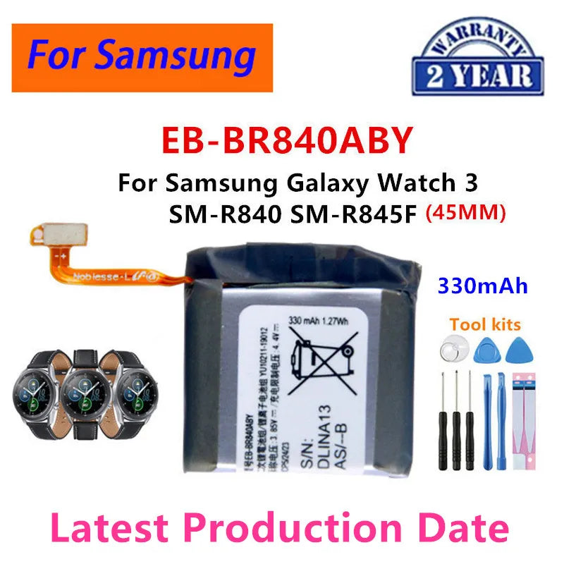 Nuova batteria per orologio Galaxy per Samsung Galaxy Watch Gear Live/S2 classic/Gear S4/Gear 1/Active 1 2 3/ Watch 3/ Gear S/Gear 2