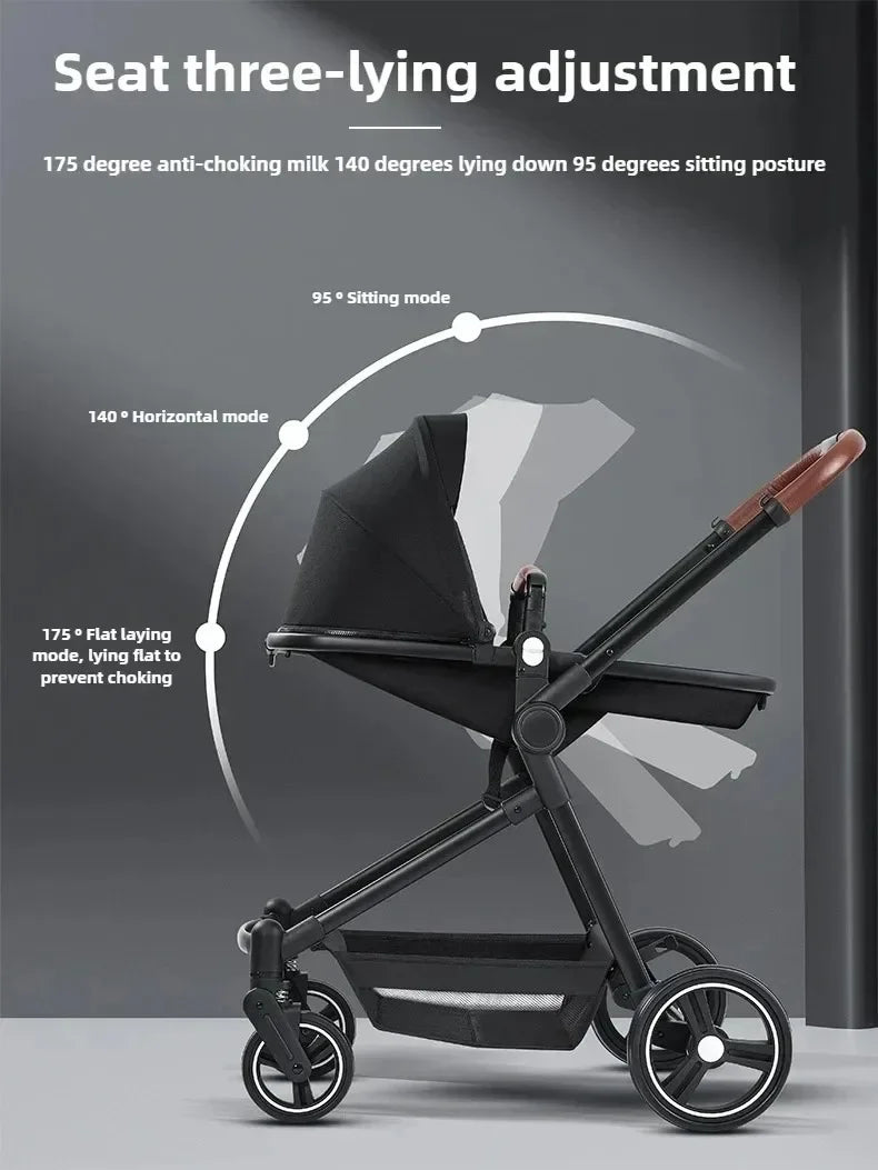 Passeggino Doppio per Bambini da Esterno, Multifunzionale 3-in-1, con Due Seggiolini Auto per Bambini