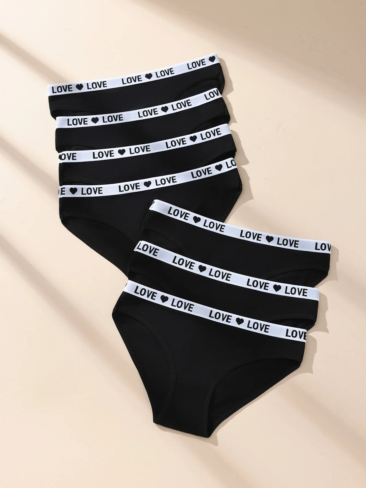 7 Pz/set Mutandine di Cotone da Donna Sexy Mutande a Righe Morbide Lettera Carina Slip per Ragazze Femminile Traspirante Stretch Lingerie XS-XL
