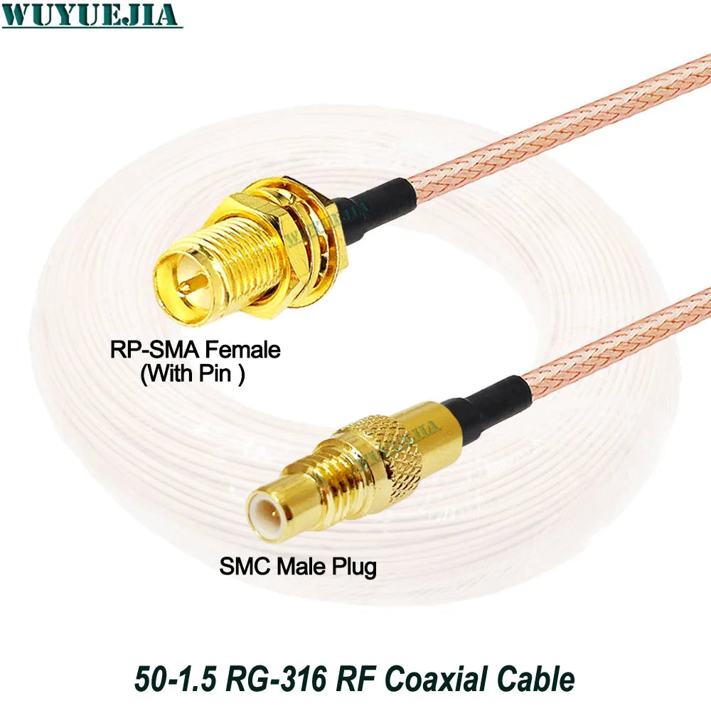 Linea di collegamento SMA a SMC RF Interfaccia SMC Spina maschio SMA a prolunga jack femmina SMC Cavo coassiale adattatore RF 50-1,5 RG-316