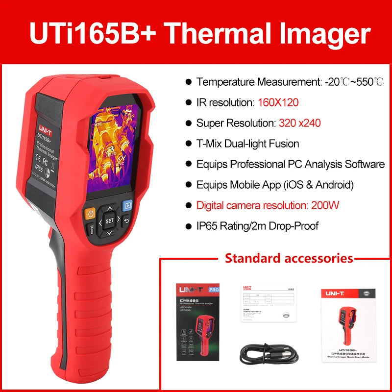 UNI-T UTI260B UTI260A Termocamera 256X192 Pixel Termocamera UTI260B + Circuito PCB Test tubi di riscaldamento a pavimento