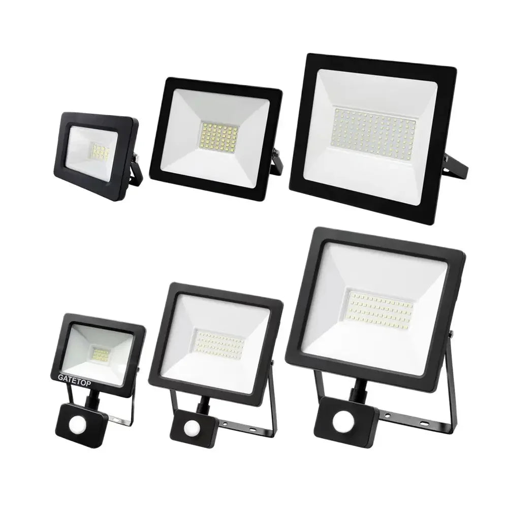 Faretto LED impermeabile IP65 10W 30W 50W 100W AC220V 6000K, faretto da parete per esterni, garage, strada, cancello, palestra, lampada per esterni