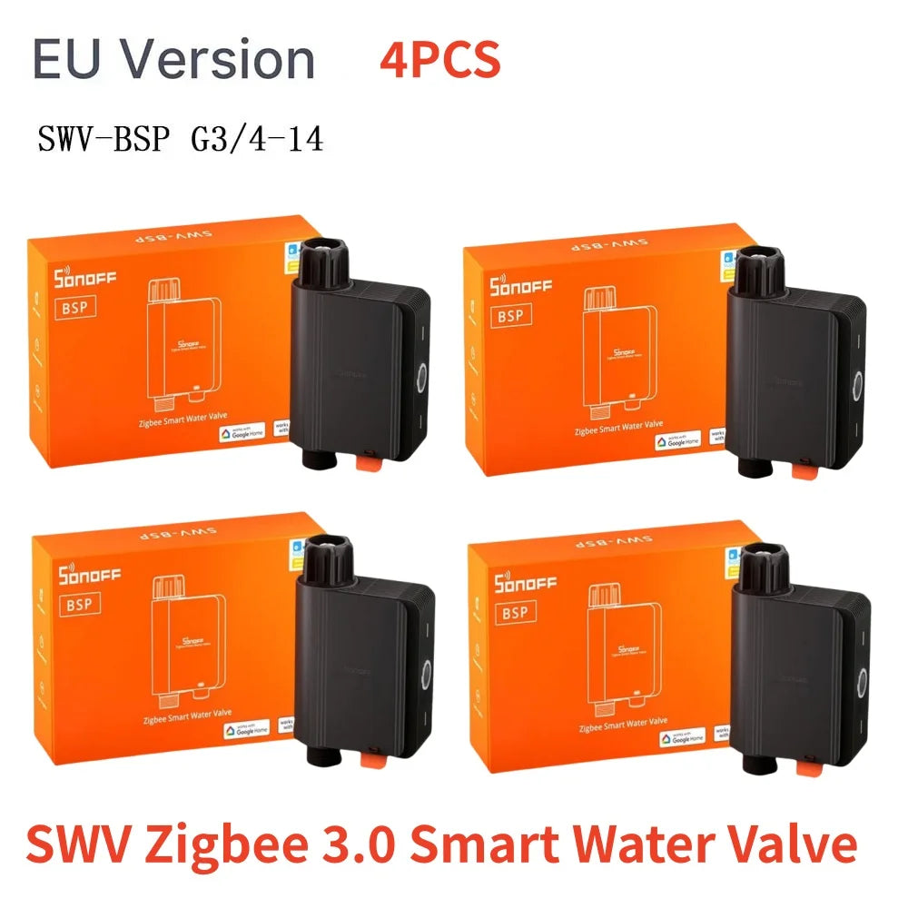 SONOFF SWV SONOFF Valvola dell'Acqua SWV-BSP ZIGBEE, Sistema di Controllo Irrigazione Intelligente, Timer, Controllo Vocale tramite App Google Eweli