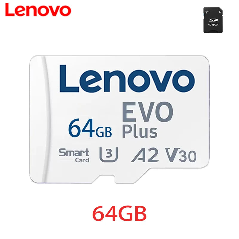 Scheda di memoria Lenovo TF, Micro SD, 128 GB, 256 GB, 512 GB, 1 TB, UHS-I, U3, V30, impermeabile, resistente agli urti, per smartphone, tablet e sistemi di videosorveglianza.