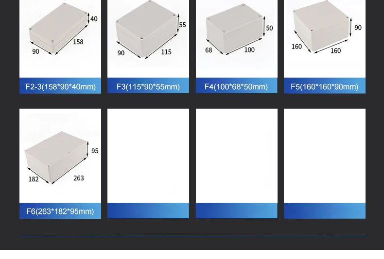 Scatola di giunzione in plastica ABS serie F Cavo a vite Scatola di giunzione impermeabile personalizzata Custodia per scatola di giunzione elettrica esterna Ip66