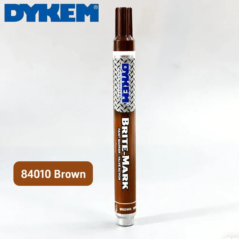 DYKEM BRITE-MARK Pennarello Permanente Medio, Penna Industriale a Rapida Asciugatura per Metallo, Plastica, Gomma, Vetro, Legno