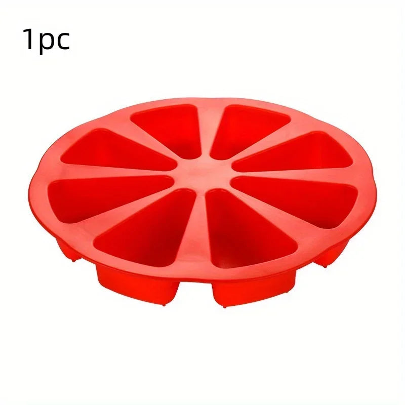 Set di stampi triangolari in silicone per torte - adatti a teglie da forno antiaderenti con 8 cavità, ideali per brownies, pancake, cupcake, ecc.