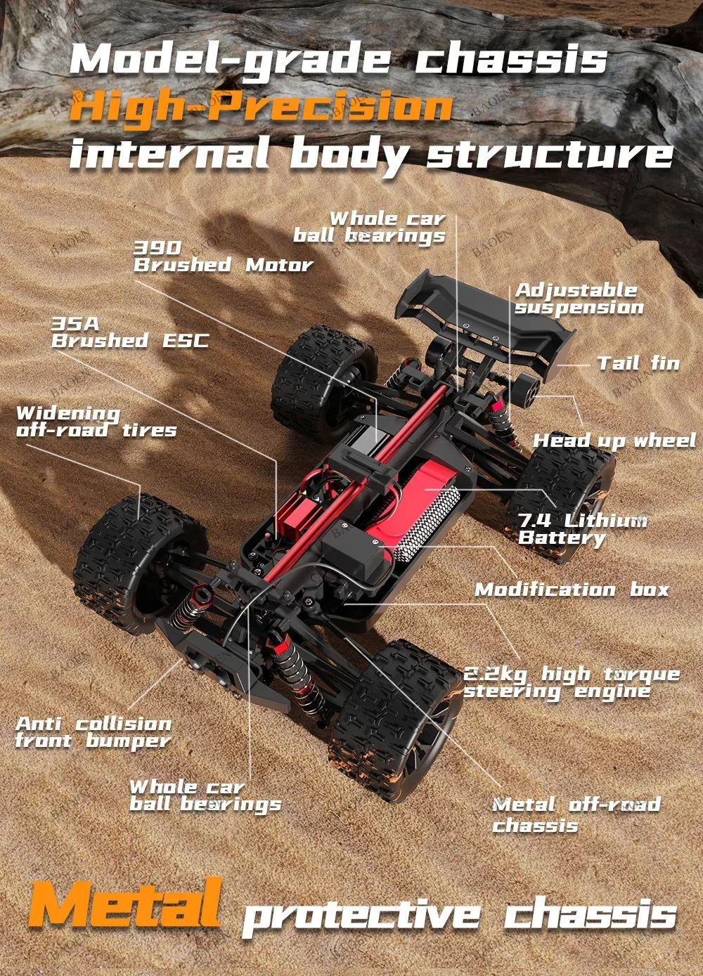 SCY9522PRO Auto RC ad alta velocità 85 km/h, brushless, 4WD, da fuoristrada e drift, telecomandata, 1:16, auto da corsa professionale SCY9522 50 km/h