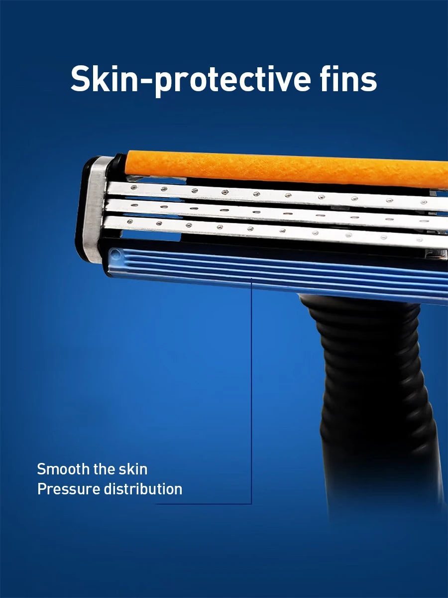 Testine di ricambio per rasoio Gillette Sensor 3, 8 pezzi, lame a 3 strati in acciaio inossidabile nano con striscia lubrificante per Sensor3 Vector3