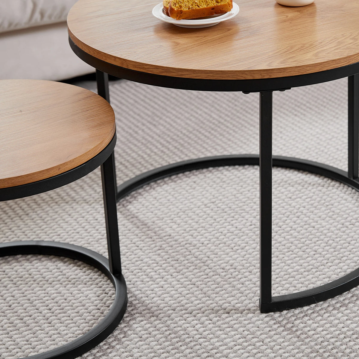 2 pezzi tavolino nordico 2 in 1 combinazione rotonda tavolo da tè per ufficio moderno e minimalista divano per la casa Ins tavolino soggiorno