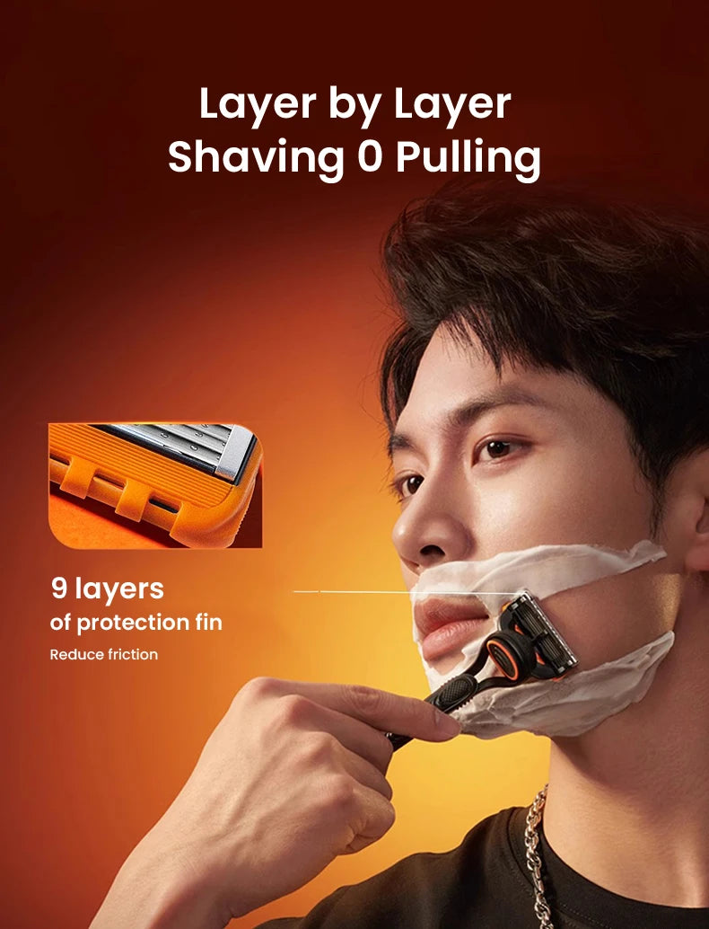 Set Rasoio Gillette Fusion 5 con 5 Lame Ultra-Sottili, Striscia Lubrificante e Rifinitore Posteriore, Disponibile in Diverse Specifiche