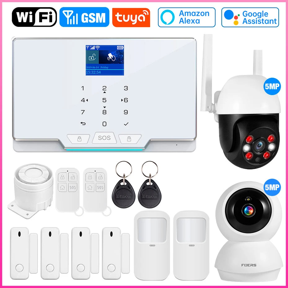 Sistema di Allarme di Sicurezza Wireless G20, GSM WIFI, Compatibile con il Sistema Tuya Smart Home per Casa Intelligente, Controllo Remoto tramite App Smart Life