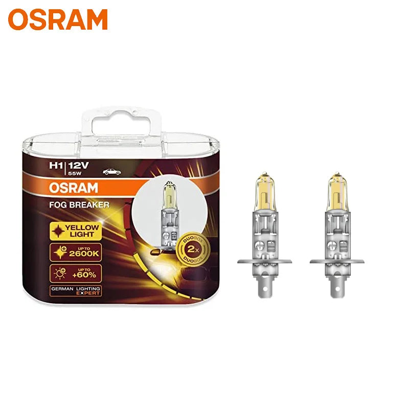 OSRAM Interruttore fendinebbia 2600K H1 H3 H4 H7 H8 H11 H16 9005 9006 Lampadine 12V Lampade alogene per auto più luminose 2 pezzi