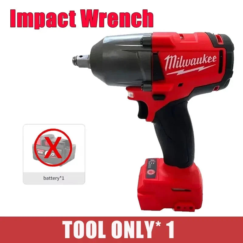 Chiave a Impulsi Elettrica Senza Fili Milwaukee a Grande Coppia per Riparazione Auto e Camion, Compatibile con Batterie Milwaukee