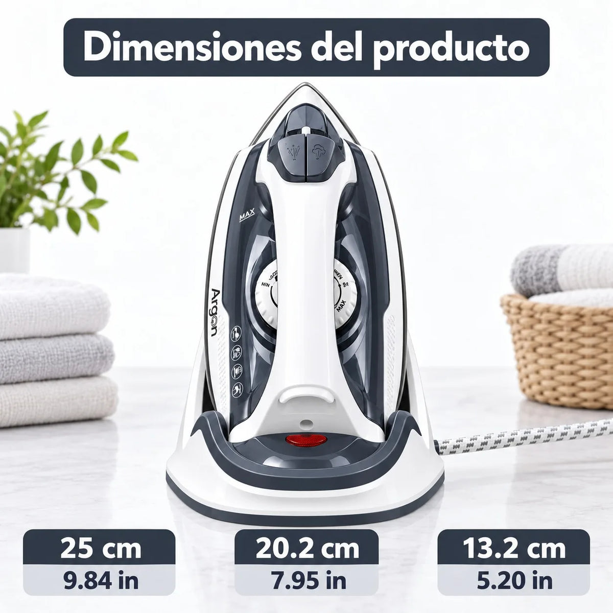 Ferro da stiro a vapore senza fili da 1600 W con piastra in ceramica, base di ricarica rapida, serbatoio dell'acqua rimovibile e funzione di vapore verticale per abiti, seta e lino.
