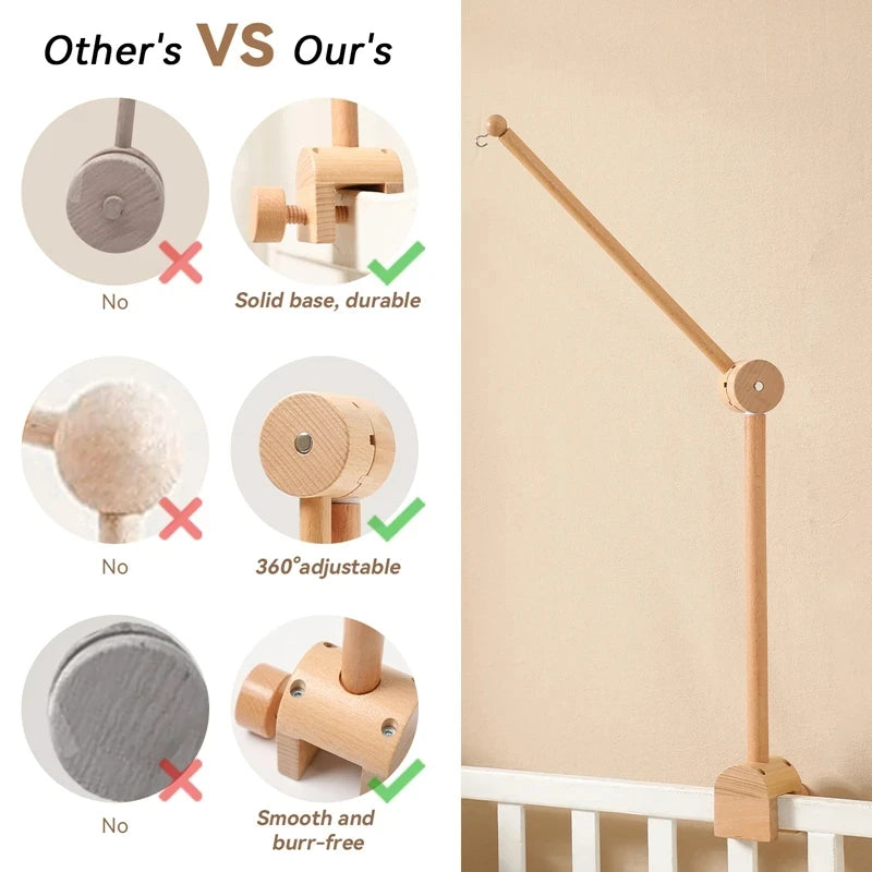 Carillon girevole per neonati Culla Imitazione Colore legno Appeso Sonaglio Bambino Lenitivo Giocattoli musicali 0-12 mesi Regalo per bambini