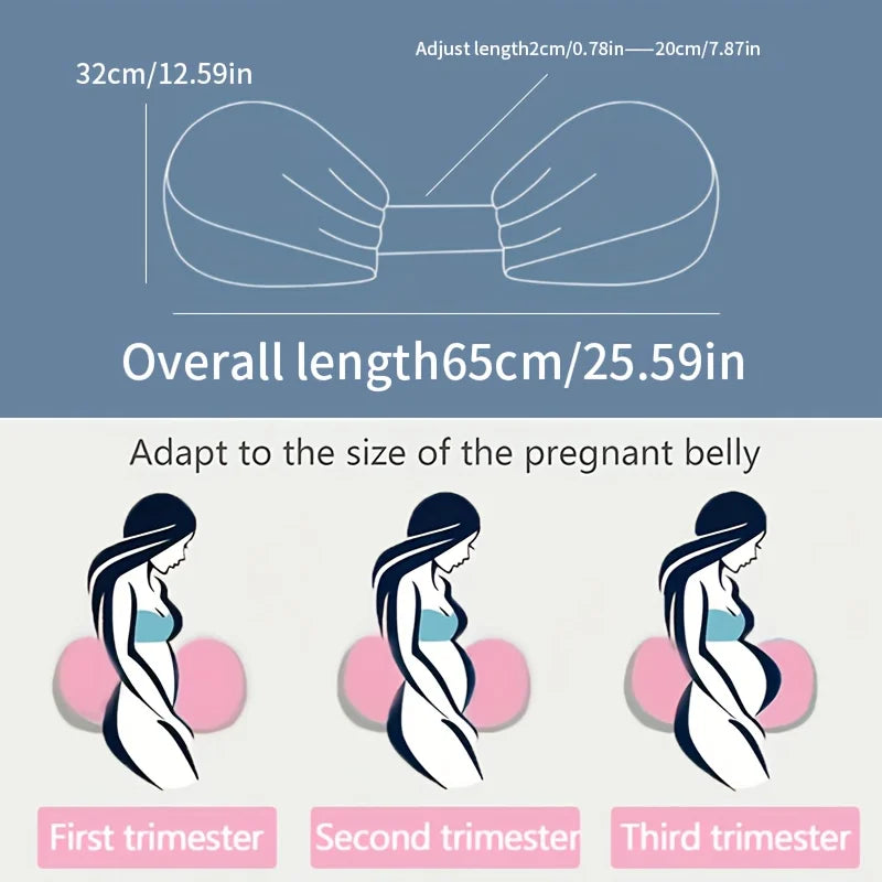 Cuscino premaman a forma di U - Supporto completo per il corpo per donne incinte, comodo sollievo dal dolore alla pancia, alla schiena e alla fianchi per chi dorme sul lato