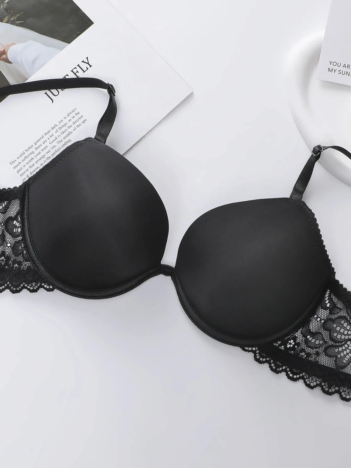 Set di biancheria intima sexy da donna in tinta unita Set di biancheria intima push up raccolta Set di biancheria intima senza cuciture comoda e aderente quotidiana 3208