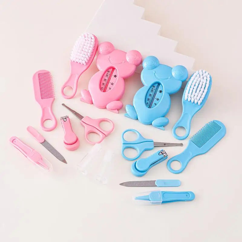 Set di 13 Pezzi per la Cura del Bambino, Kit Portatile per Toelettatura e Cura delle Unghie