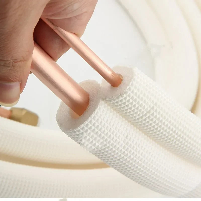 2/3/4/5/7 metri condizionatore d'aria tubo di rame bobina 1/4 ''1/2" schiuma isolata estensione refrigerante con dadi per 6x12 1.5-2HP